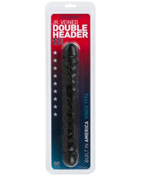 "Jr. Veined Double Header 12 Inches - Black"