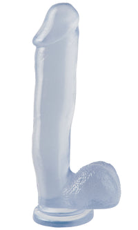 "Basix Rubber Works 12 Inch Dong With Suction Cup - Clear"