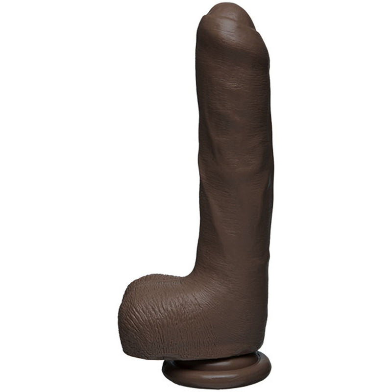 "The D - Uncut D - 9 Inch With Balls - Firmskyn -  Chocolate DJ1705-75-CD"