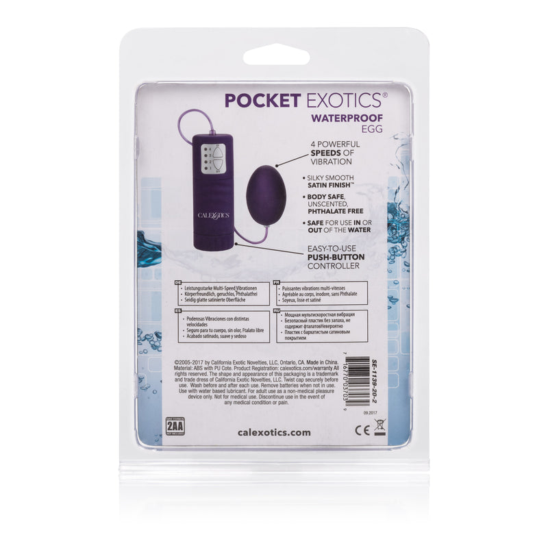 Waterproof Pocket Exotics Waterproof  Egg - Purple SE1139202