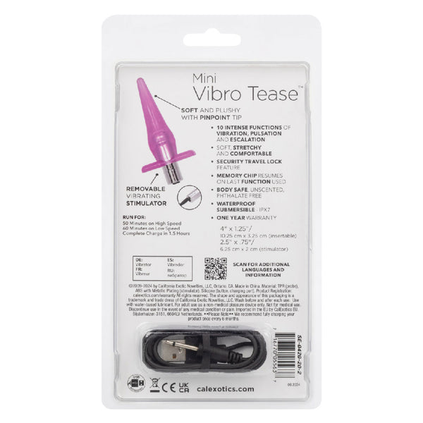 "Mini Vibro Tease Slender Probe - Pink SE0420202"
