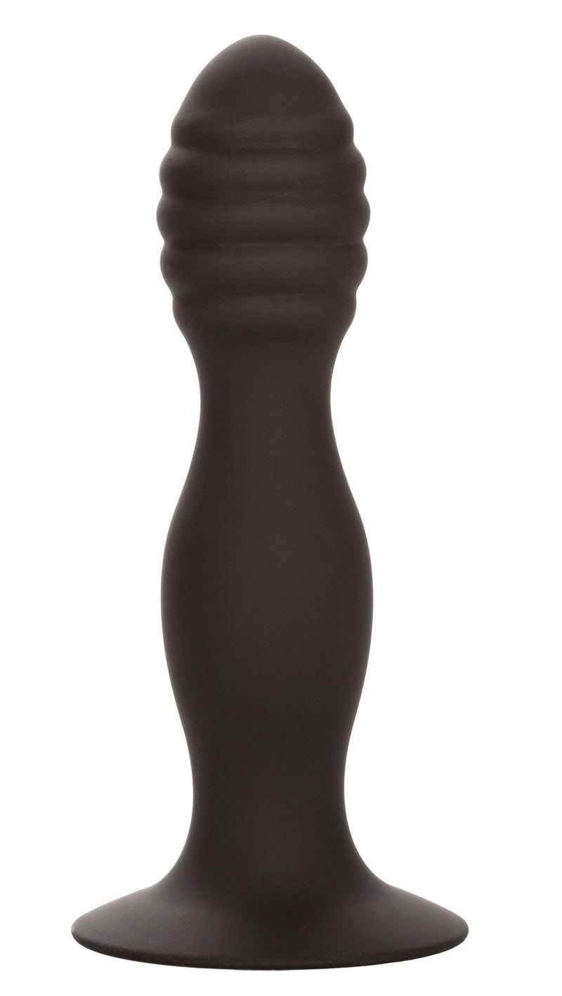 "Silicone Ribbed Anal Stud - Black SE0416252"