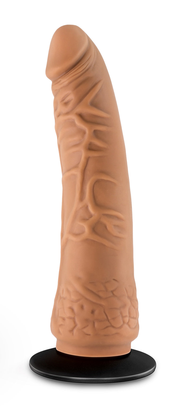 "Lock on - Hexanite - 7.5 Inch Dildo With Suction  Cup Adapter - Mocha BL-51337"