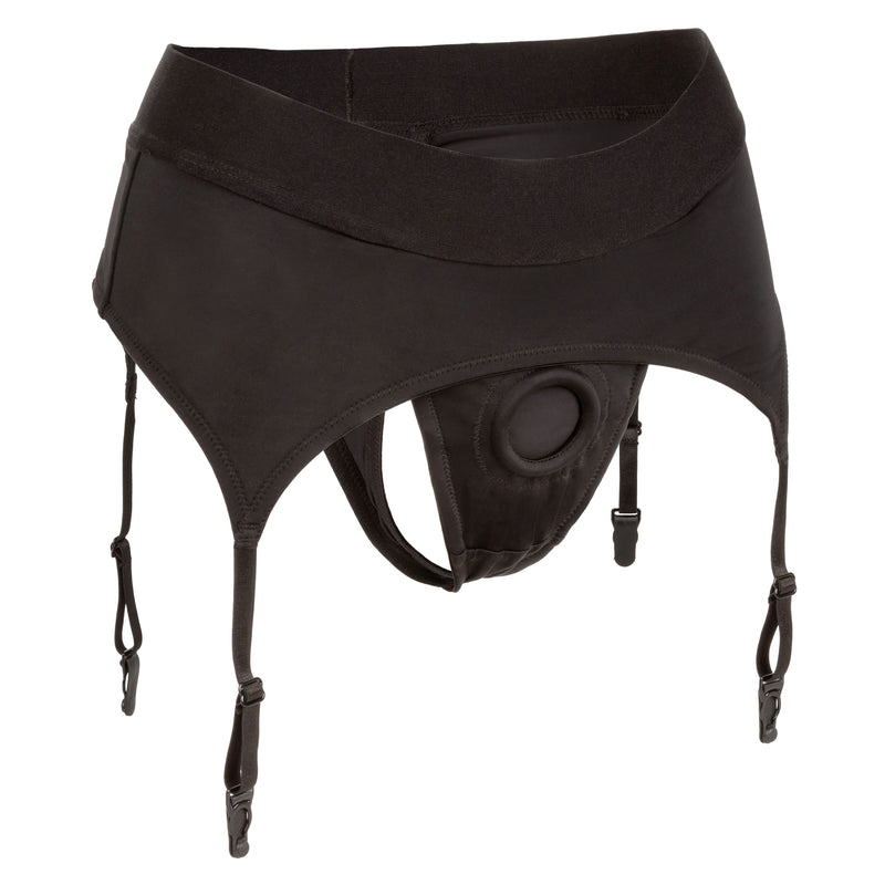 "Boundless Thong With Garter - S/m - Black SE2701183"