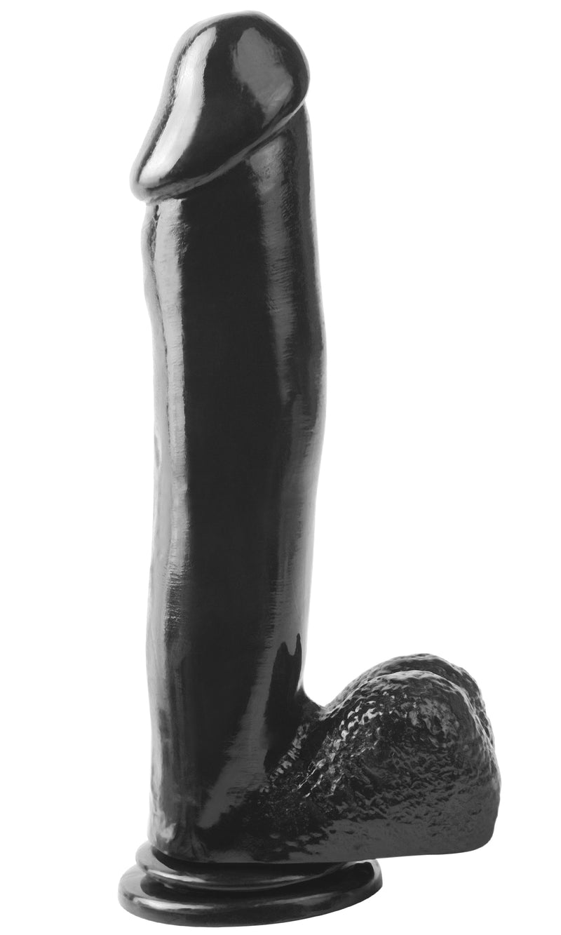"Basix Rubber Works 12 Inch Dong With Suction Cup - Black"