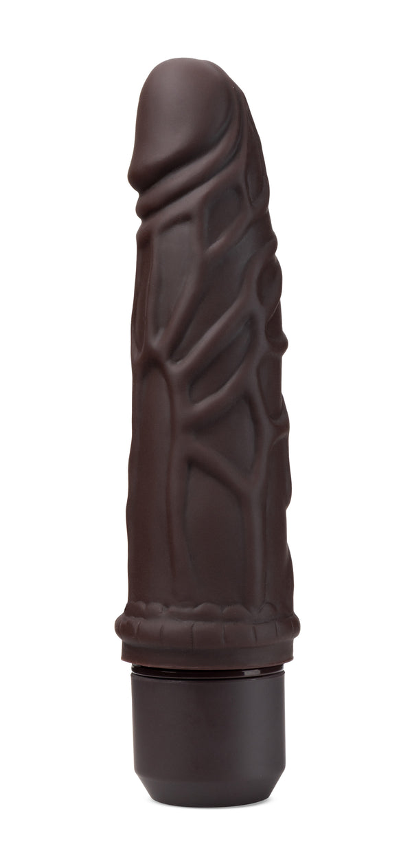 "Dr. Skin Silicone - Dr. Robert - 7 Inch Vibrating Dildo - Brown BL-12096"
