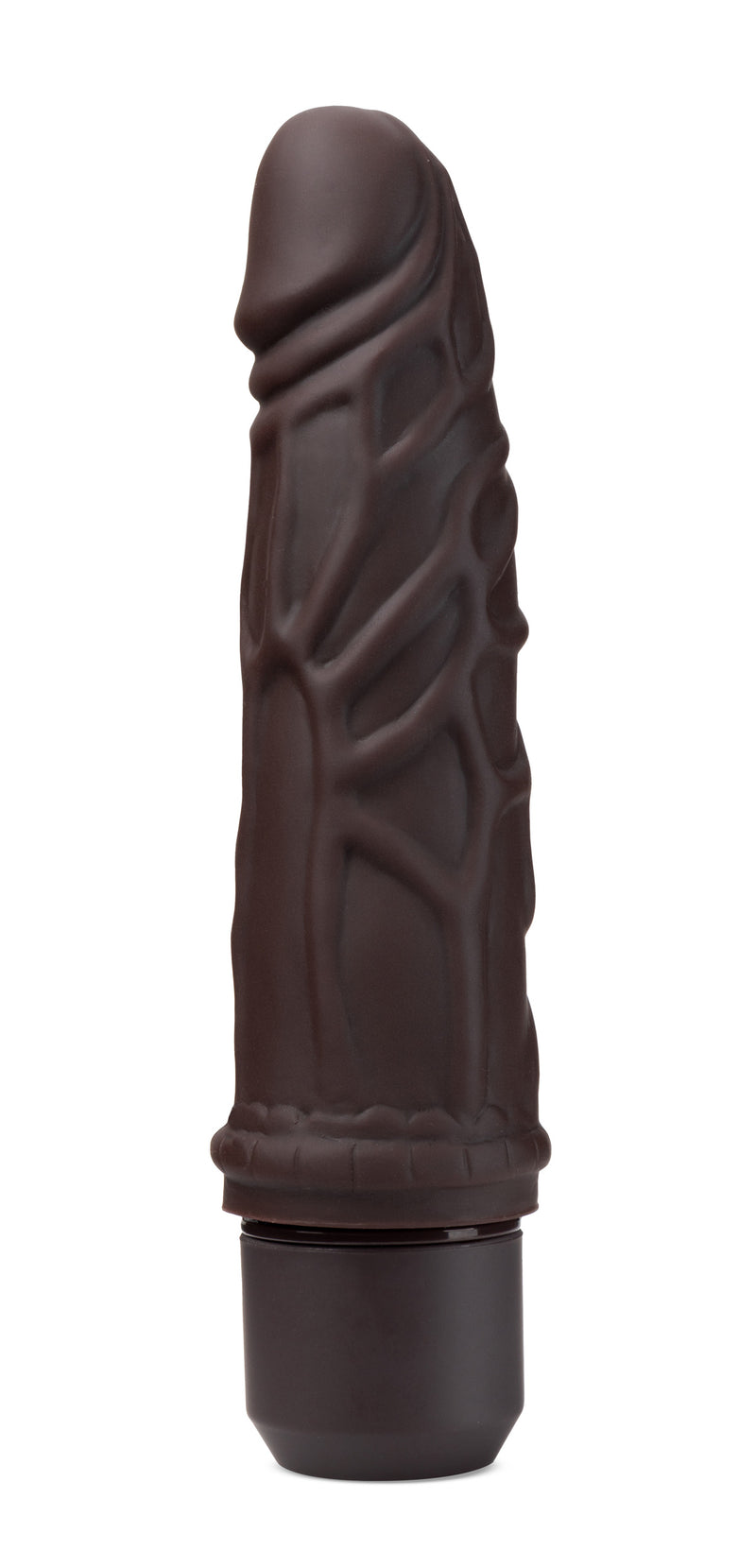 "Dr. Skin Silicone - Dr. Robert - 7 Inch Vibrating Dildo - Brown BL-12096"
